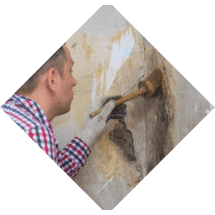 Man Cleaning Mold
