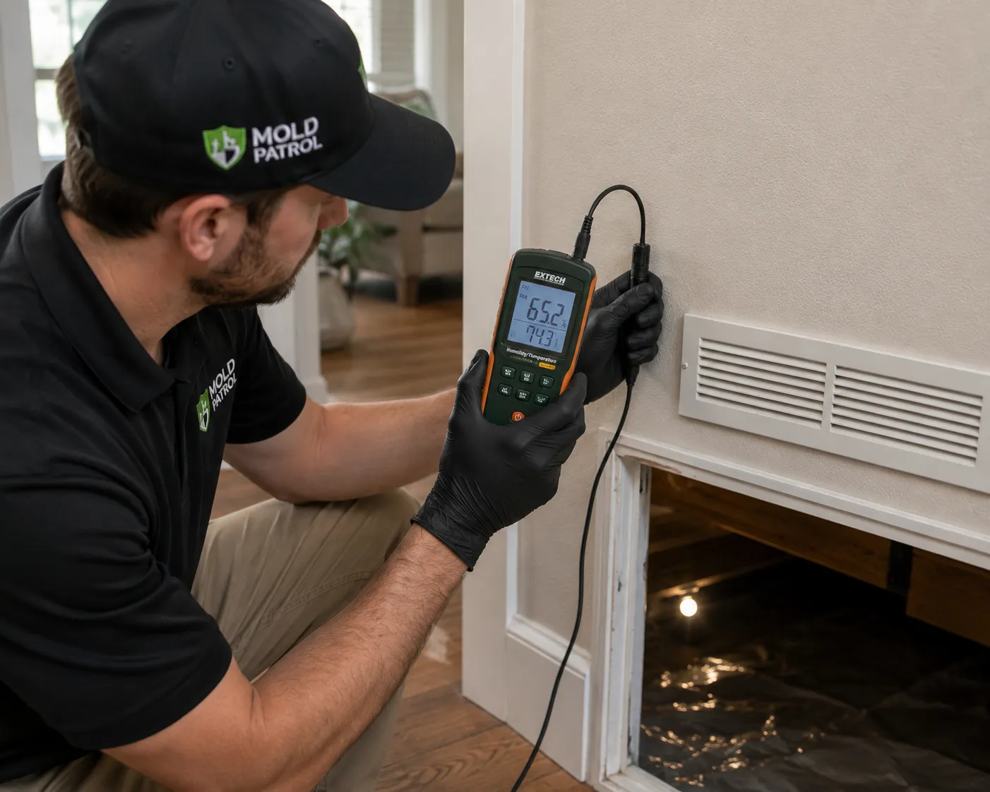 Mold Patrol conducting a humidity assessment